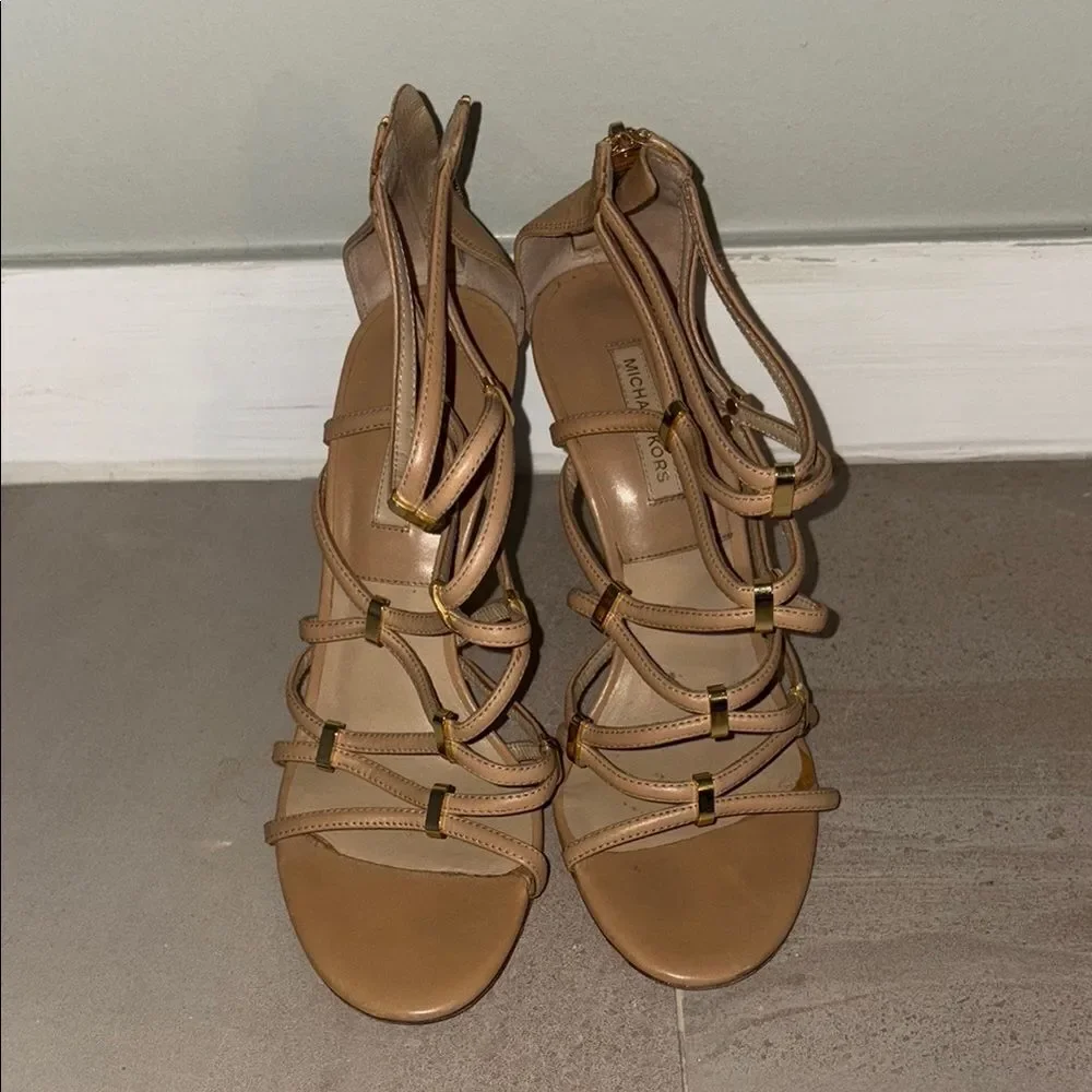 Michael Kors Nude Strappy Heels